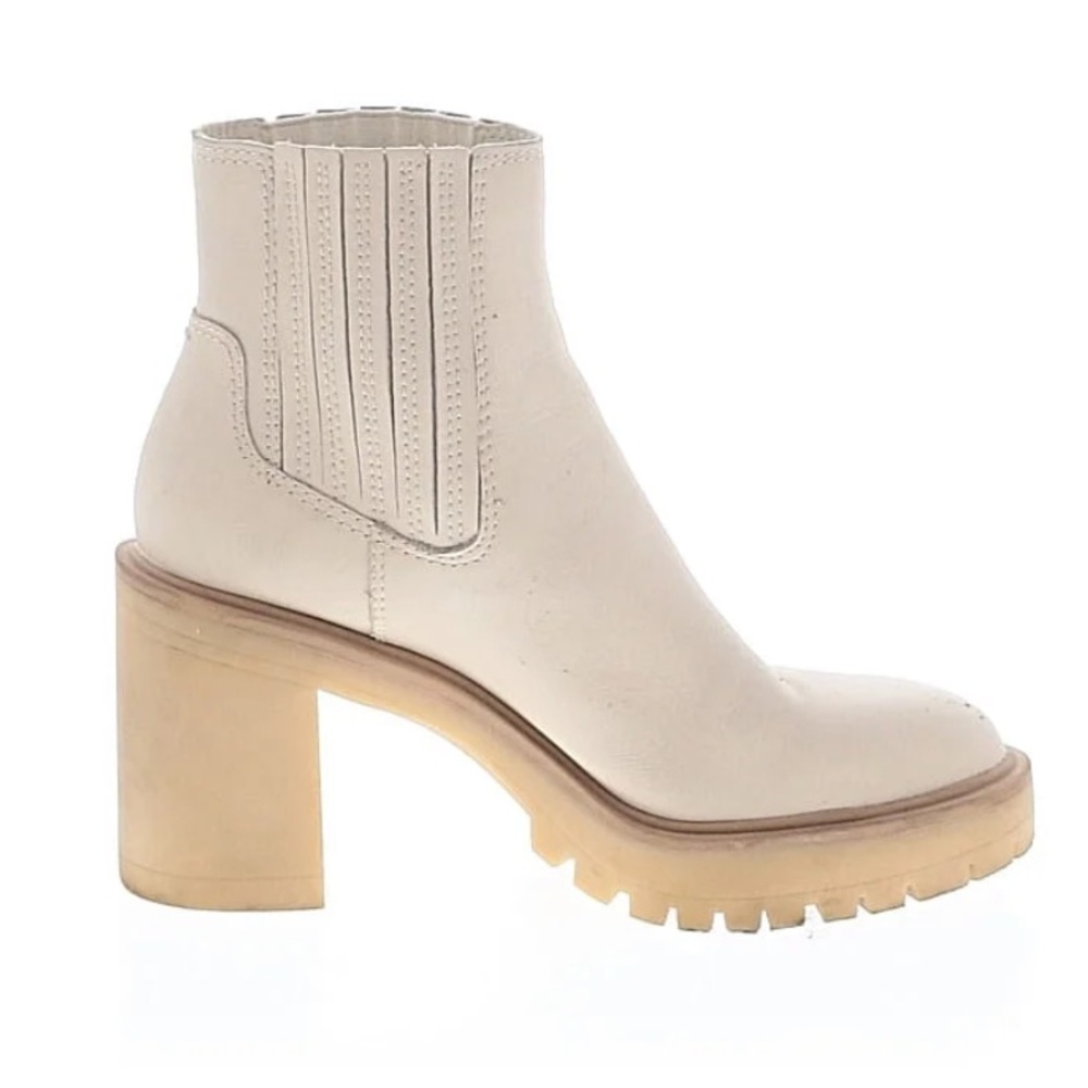 Dolce Vita Cream Heeled Boots